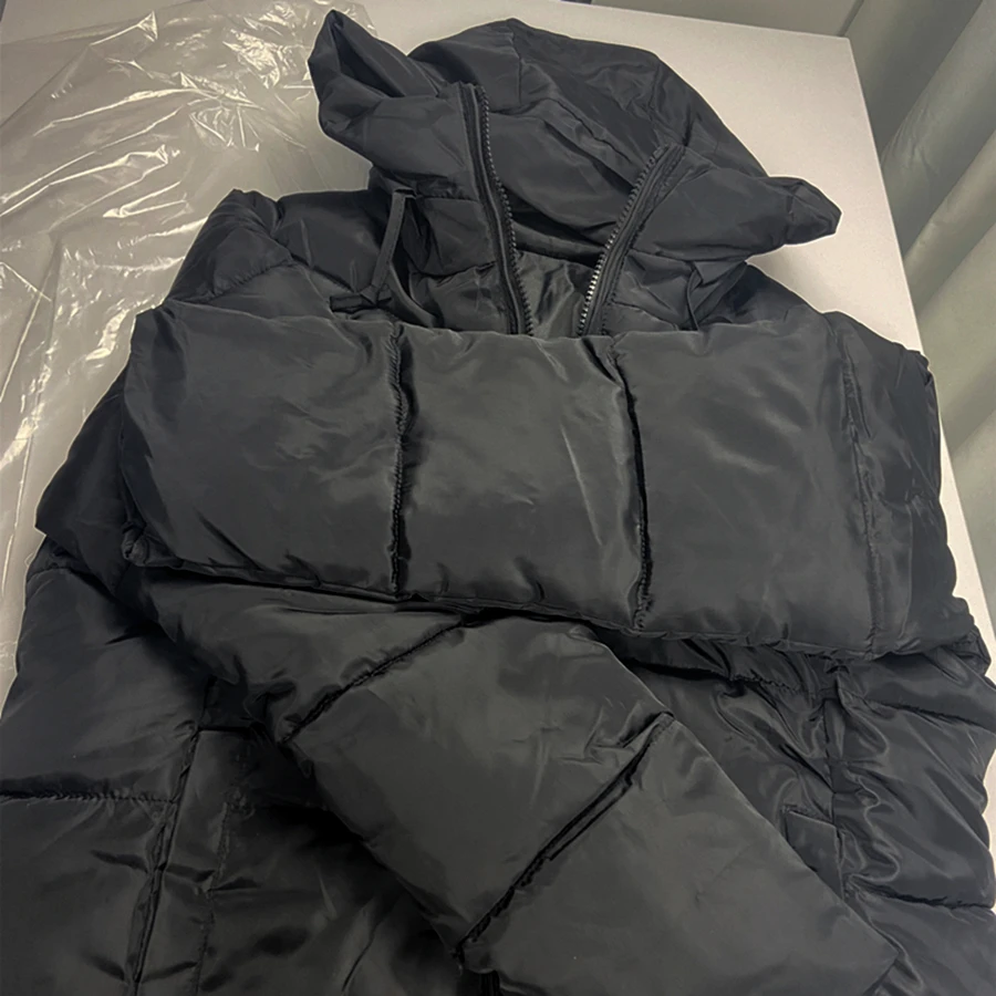 Mid-length Cotton Padded Basic Solid Slim Coat Winter Women Warm Thick Outwear Oversized 5XL Overcoat Snow Wear Jacket Sobretudo