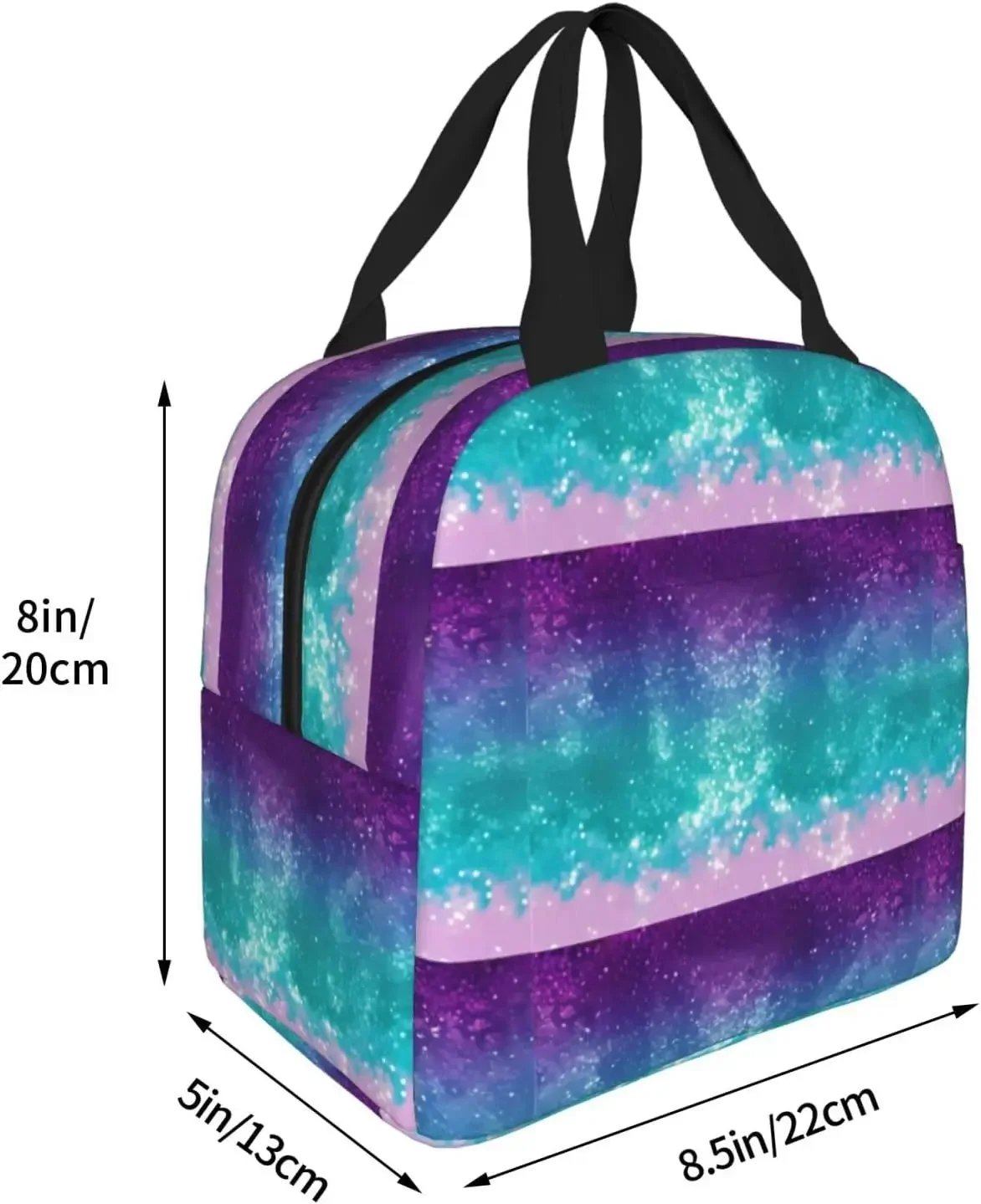 Фиолетовый Бирюзовый синий градиент Stardust изолированный Ланч-бокс термальный