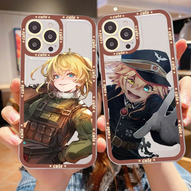 

FHNBLJ Youjo Senki Phone Case for iPhone 11 12 13 Mini Pro Max 14 Pro Max Case shell