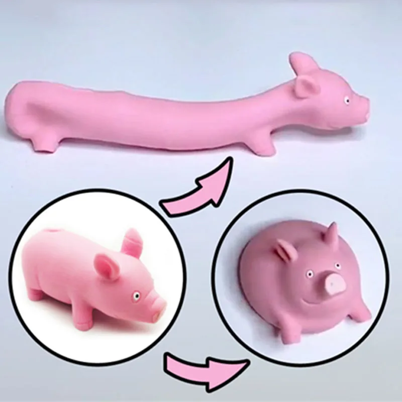 Cute Pink Pig Squeeze Toy Sound Pigs Dogs Lovely Antistress Squishy Animal Bath Fidget Toys for Kids Girl Home Room Decoration
