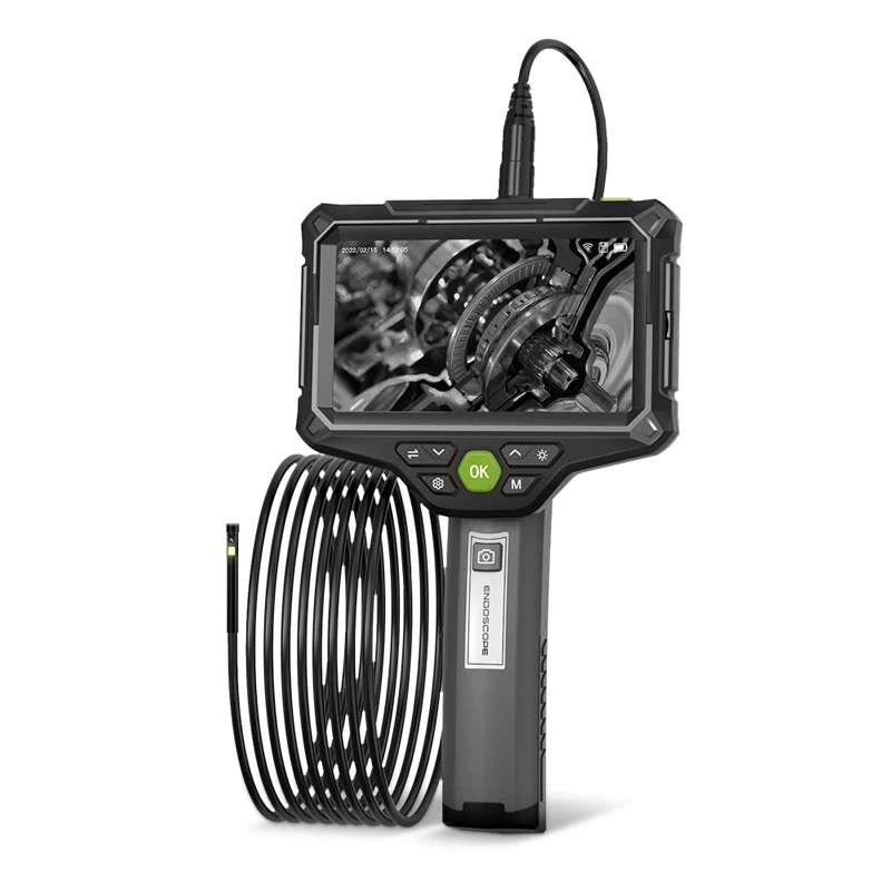 

ANESOK Tri Lens Inspection Camera Endoscope IPS LCD 8 mm HD Borescope Sewer Camera 4400 mAh Carrying Case Detachable Snake tube