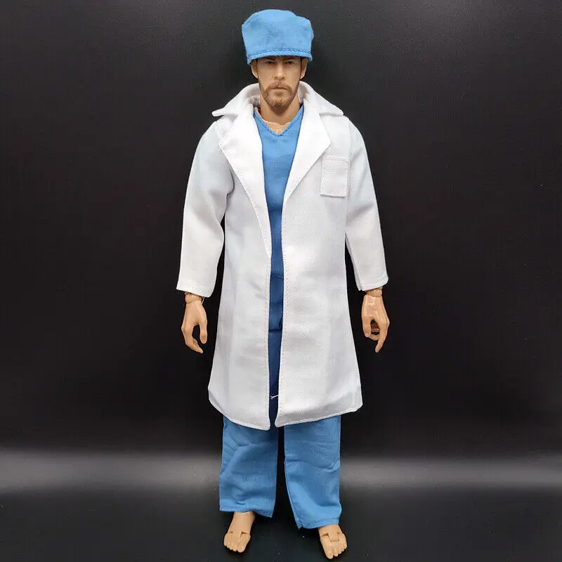 

1/6 Scale Soldier Doctor Nurse White Coat Surgical Gown Coat Model