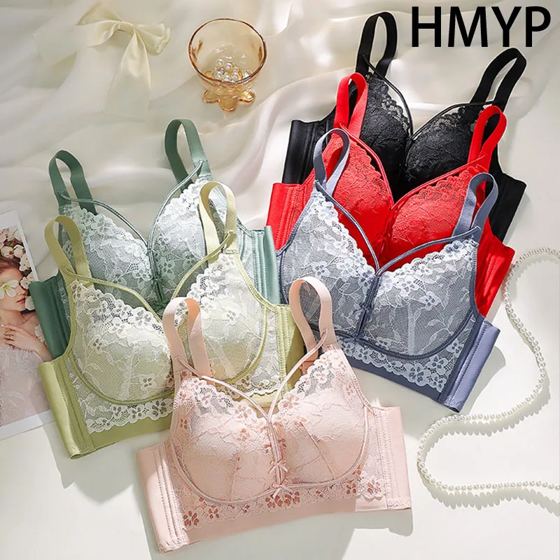 

Lace Small Chest Tube Top Gather Together Anti-Sag Bra No Steel Ring Women Underwear Ventilate Comfort Soft Sexy Chest Wrap