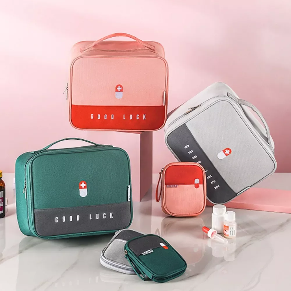 

Travel Portable Medicine Box Large Capacity Portable Medicine Adventure Vehicle Household Fabric First Aid Kit Bag
