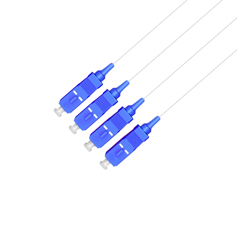 

10pcs/ot SC/UPC Fiber Optical PLC Splitter SC 1 X4 Mini steel tube type 1x4 0.9mm Fiber Opitc Splitter Micro-enclosed Splitter