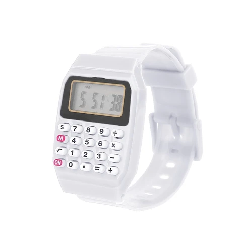 Детские многофункциональные наручные часы Fad с силиконовым датчиком и электронным калькулятором