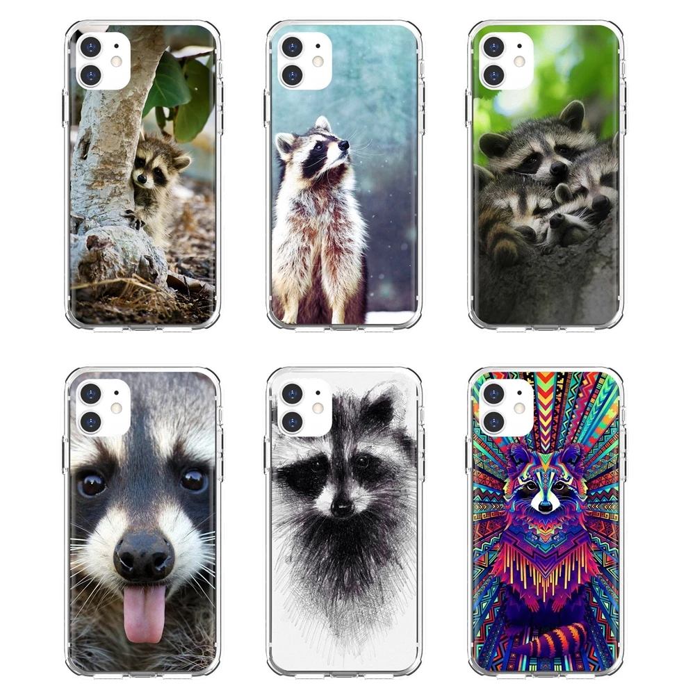 

Kawaii-Baby-Raccoons-Racoons-Print Case For iPhone 10 11 12 13 Mini Pro 4S 5S SE 5C 6 6S 7 8 X XR XS Plus Max 2020