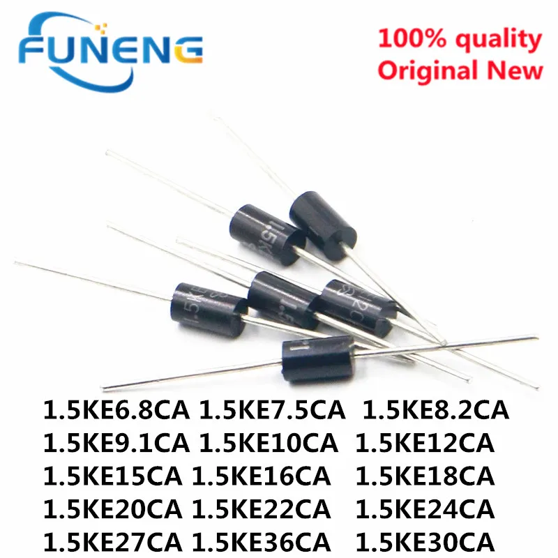 

Телевизоры с диодами 1.5KE6.8CA 1.5KE7.5CA 1.5KE8.2CA 1.5KE9.1CA 1.5KE10CA 10CA 1.5KE33CA 1.5KE15CA 7CA5 7.5CA 1.5KE18CA, 1.5KE, 20 шт.