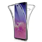 Двойной силиконовый чехол 360 для Samsung Galaxy S10 Lite S10E E S8 S9 Plus A3 A5 A6 A7 A8 A9 J3 J4 J5 J6 J7 Neo 2018 2017 Note 8 9