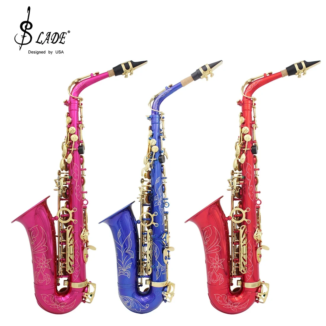 SLADE Eb альт-саксофон морское ушко клавиши латунный корпус набор саксофонов с