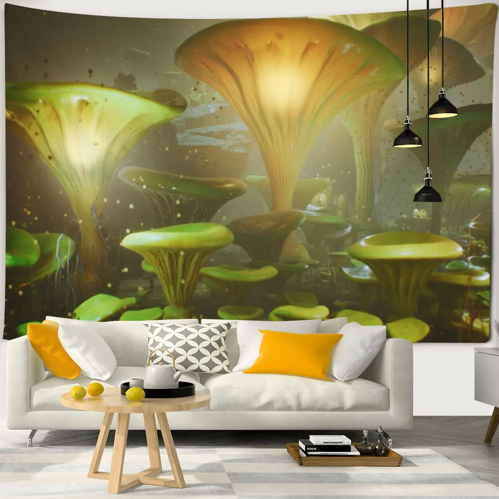 

Galaxy Space Tapestry Fantasy Plant Wall Tapestry Magic River Landscape Tapestry Starry Night Sky Tapestry Wall Hanging for Room