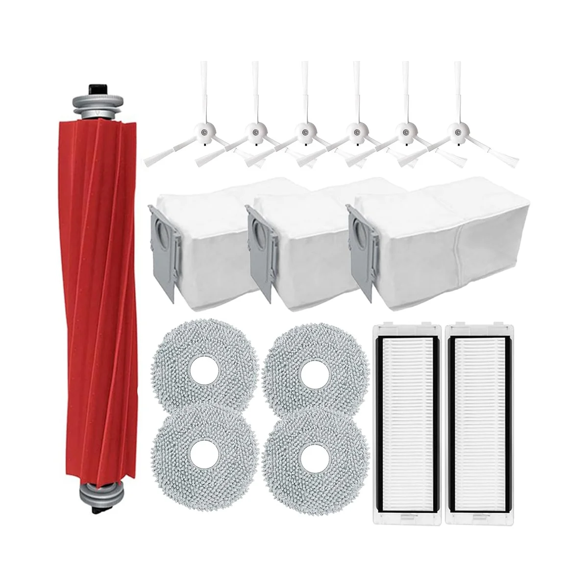 

Набор аксессуаров для робота-пылесоса Roborock Q Revo/P10, сменная основная боковая щетка, фильтр НЕРА, насадка на швабру