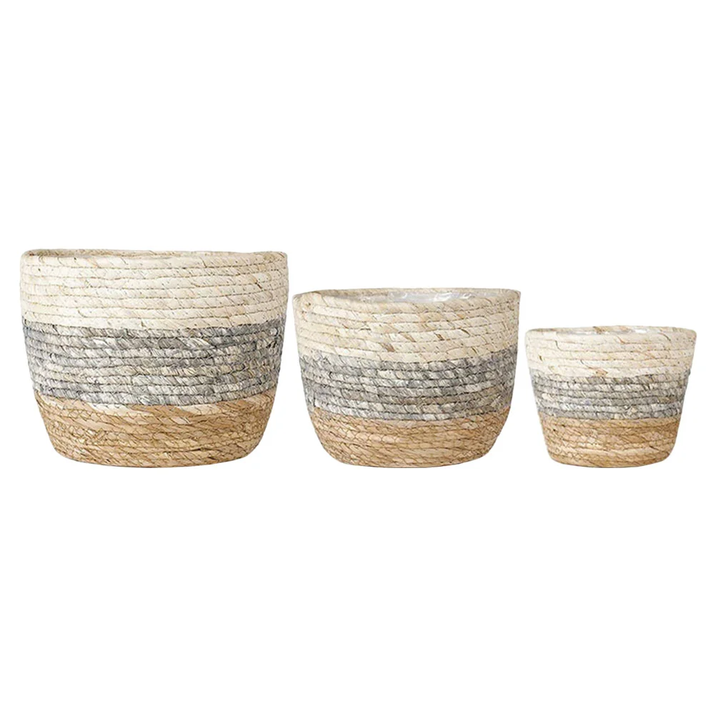 

Basket Seagrass Wovenflower Planter Storage Belly Pot Holder Rattan Pots Baskets Brushvase Hand Forwicker Succulentcontainers