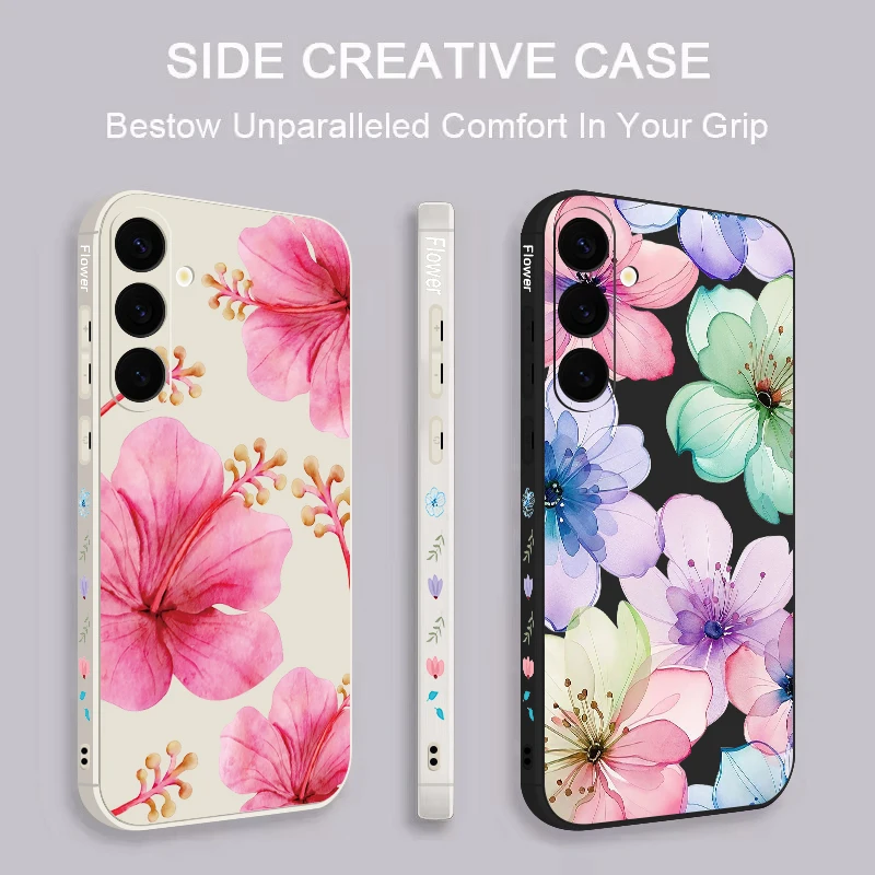 Фото Чехол для телефона с цветочным принтом Lily Hibiscus для Samsung Galaxy A57 A17 A56 A16 A55 A15 A36 5G S26 S25 S23 S22 Ultra S24 FE, мягкий чехол №3