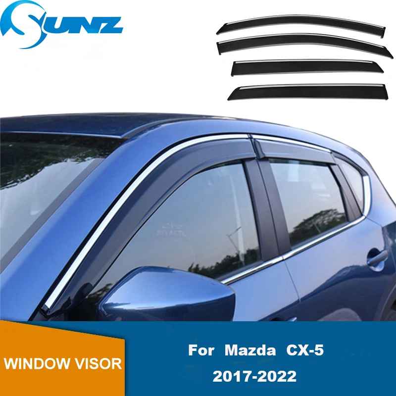 

Side Window Deflectors For Mazda CX5 CX 5 CX-5 2017 2018 2019 2020 2021 2022 Car Weathershields Sun Rain Guards Door Visor SUNZ