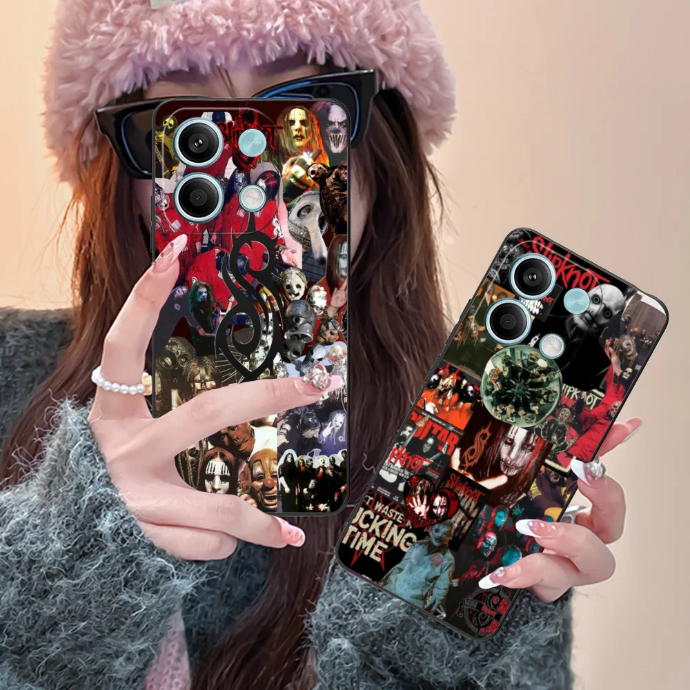 Painting S-Slipknot Phone Case for Xiaomi Redmi Note 13 12 11 10 9 8 7 6 S A Pro Lite Plus 5G Black Cellphones Smartphone Cover