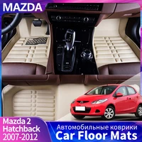 car floor mat for for mazda 2 hatchback 2007 2012 accessory upholstery custom car floor mats leather full carpet accessories