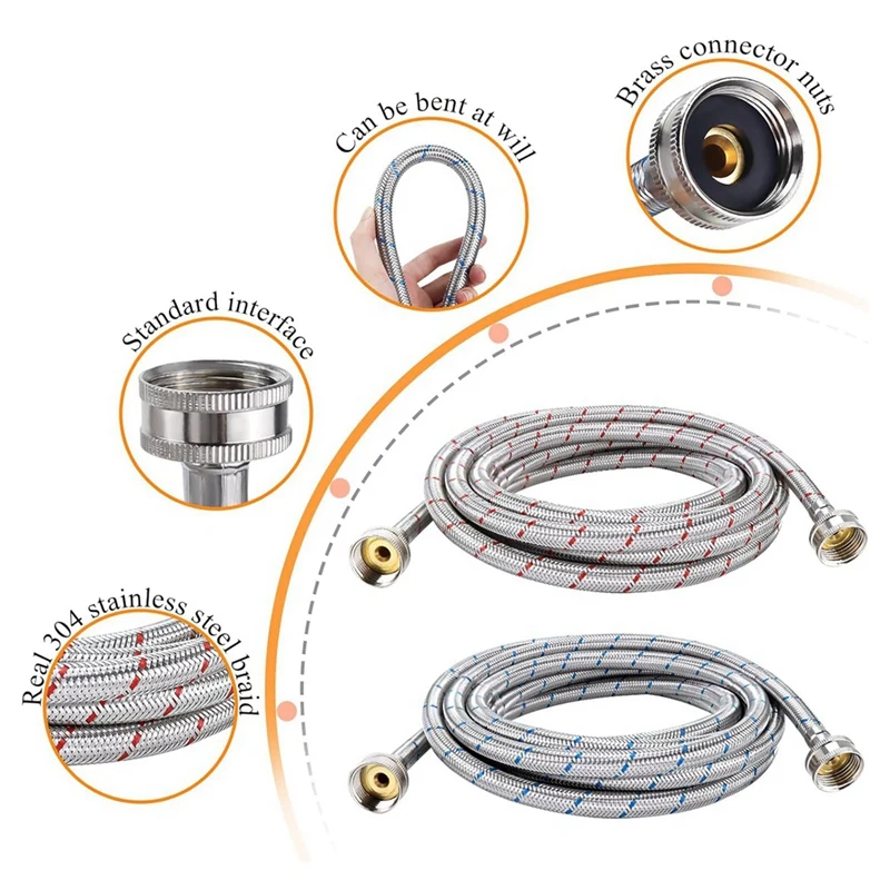 Шланги для стиральной машины плетеные шланги из нержавеющей стали линии горячей