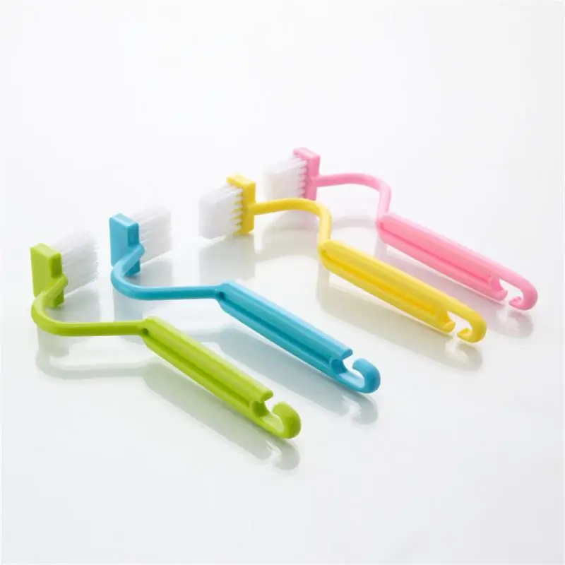 

3PCS S-shaped Trapezoidal Toilet Bending Brush Kitchen Clear Dead Angle V-shaped Cleaning Brush Toilet Sitting Soft Hair Brush