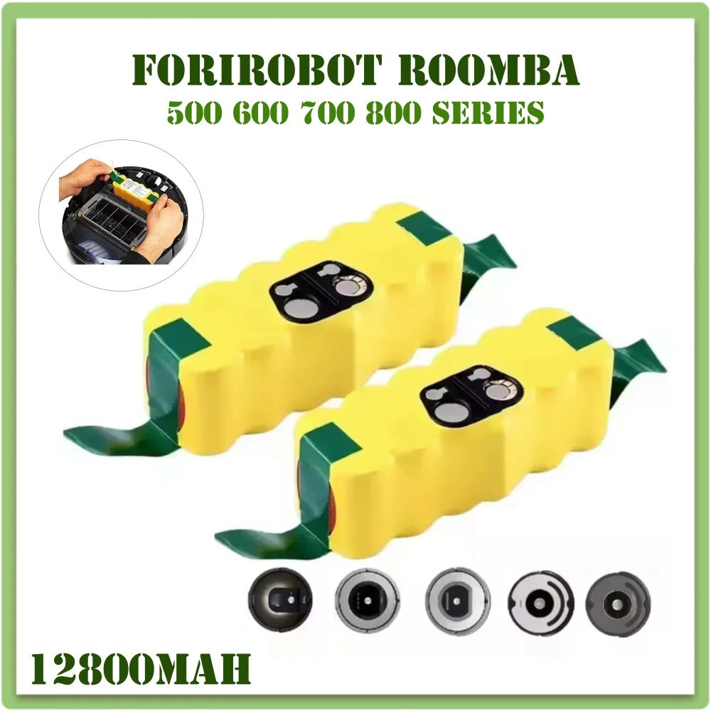 Фото Литий-ионный сменный аккумулятор 14,4 В, 12800 мАч для робота-пылесоса iRobot Roomba 500, 550, 560, 600, 650, 698, 780, 876, 900 №1