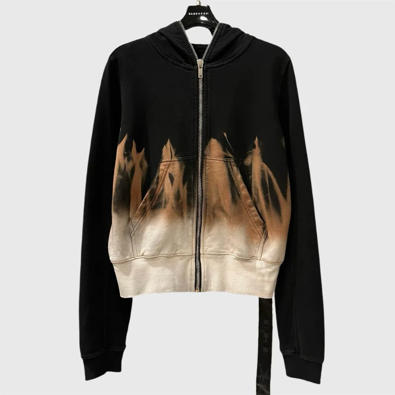 2025ss High Street повседневный универсальный кардиган с принтом тай-дай толстовки