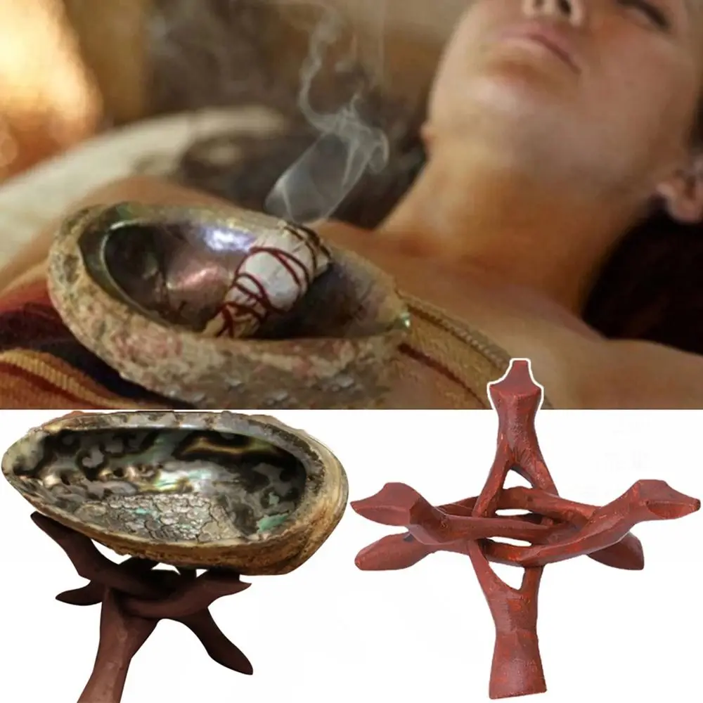 Подставка для демонстрации ароматерапии, настольное украшение, Священная деревянная ракушка, держатель для хрустальных шариков, основание для стеклянного шара