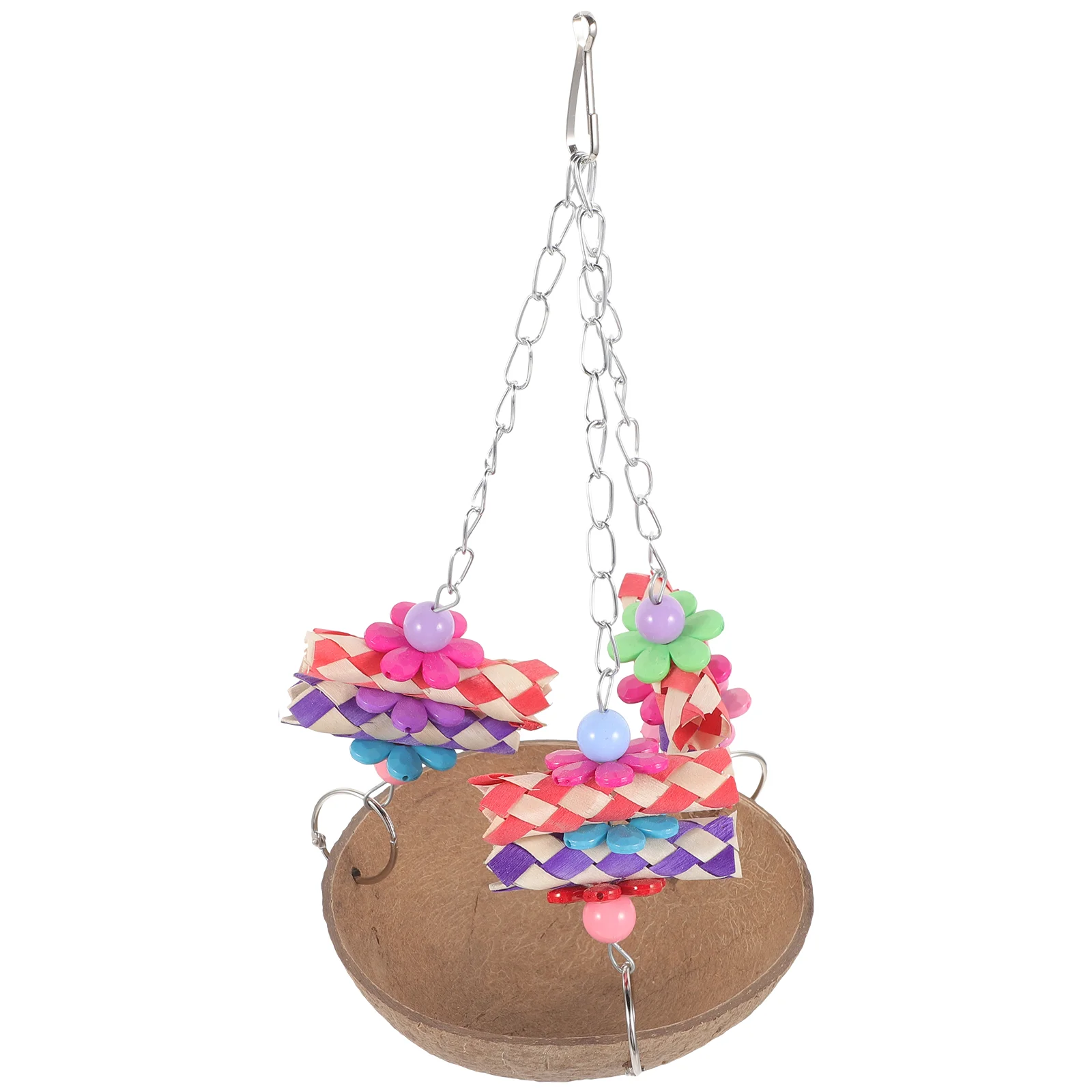 

Coconut Shell Nest Natural Bird Resting Birdcage Toy Parrot Bed Breeding The Sleeping Coconuts House Crafted