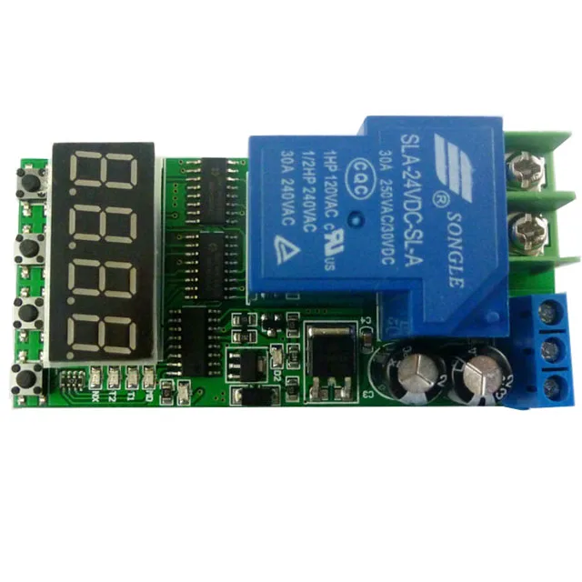 Многофункциональный релейный модуль задержки таймера постоянного тока 12 В 24 30 А