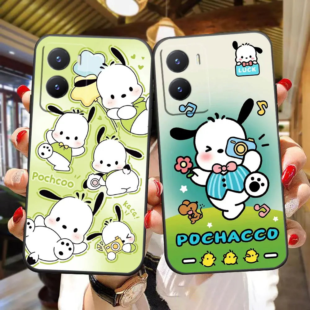 Чехол для телефона Pochacoo Dog Cinnamoroll VIVO Y100 Y93 Y78 Y77 Y76 Y72 Y50 Y51 Y36 Y35 Y28 Y27 Y22S Y21 Y20 Y19 Y17 Y17S Y16