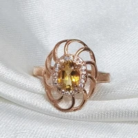 meibapj natural brazil citrine gemstone fashion ring for women real 925 sterling silver fine jewelry