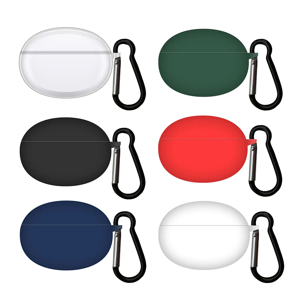 

Силиконовый защитный чехол для наушников, передняя Светодиодная светильник ка с карабином, оболочка для зарядного отсека для OPPO Enco X2