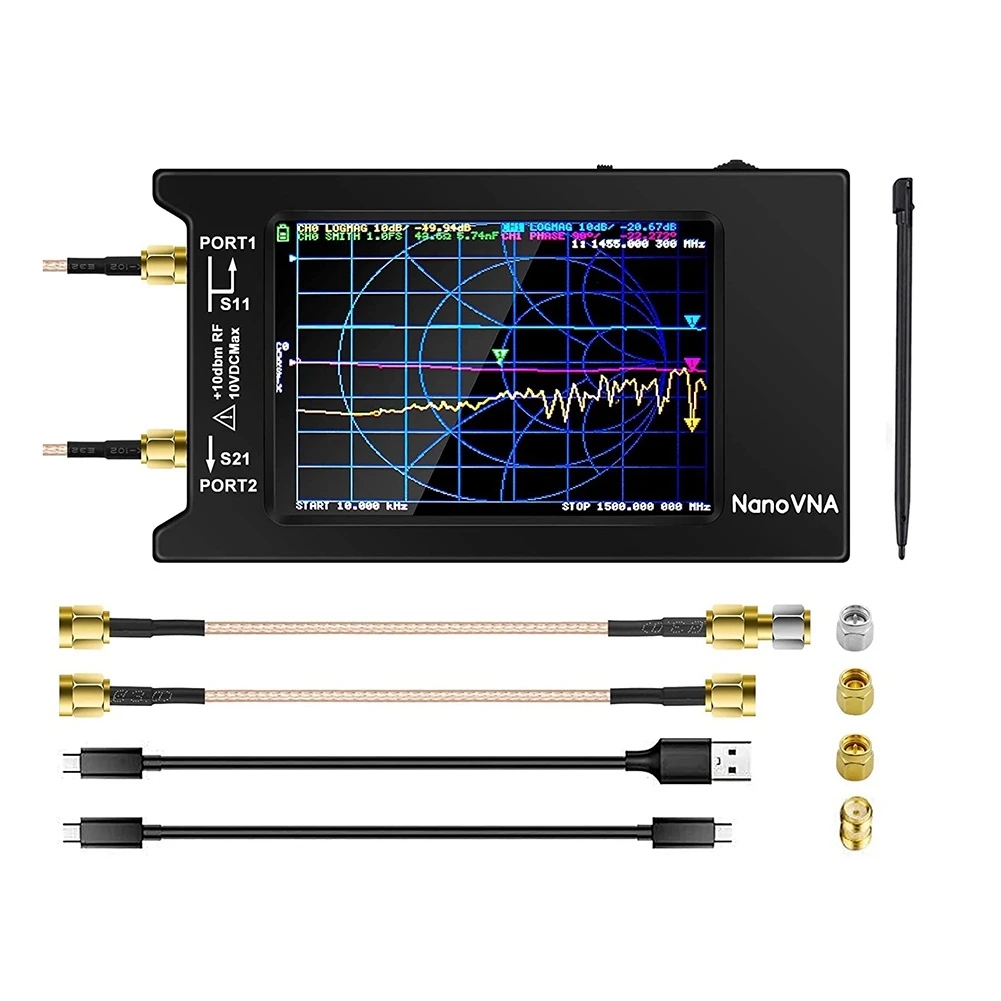 Векторный сетевой анализатор NanoVNA-H4 V4.3 10 кГц-1 5 ГГц и NanoVNA USB C 3.0 OTG Card Reader с картой 32