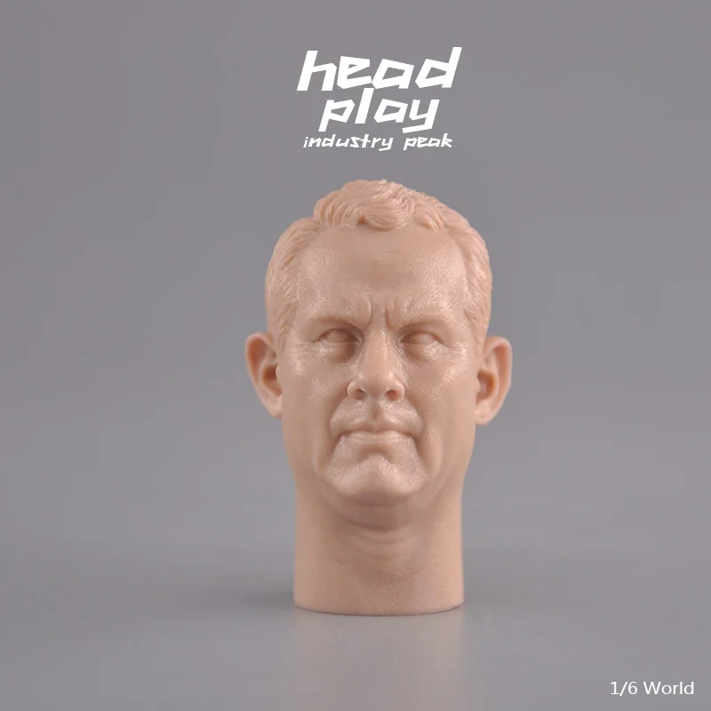 

Unpainted 1/6 Male Soldier Tom Hanks Head Sculpture Model Fit 12" Action Figure Body