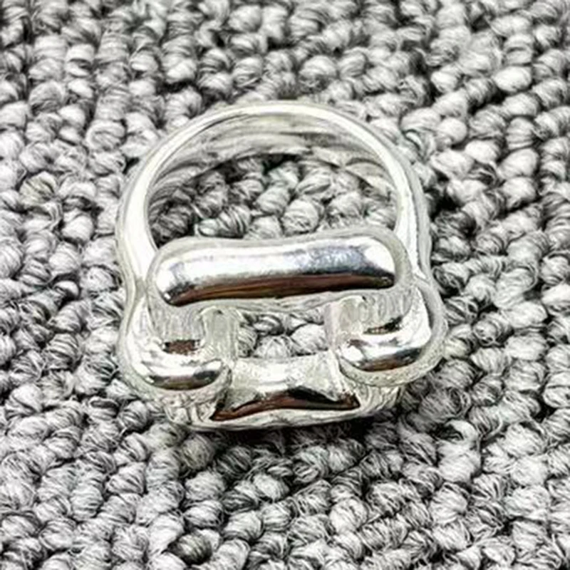 

2023 new trend UNOde50 fashion electroplating 925 simple creative fashion women's holiday ring gift