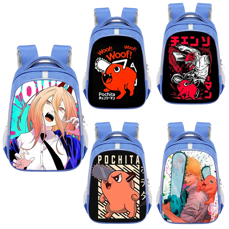 

14/16 Inch Anime Chainsaw Man Backpack Denji Pochita School Bags for Teenager Girls Daypack Student Book Bag
