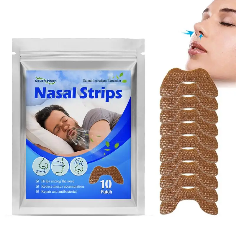 

10Pcs Anti Snoring Nasal Strips For Breathe Right Way Help Breathing Reduce Snoring Nasal Strips Better Sleep Easier Breath