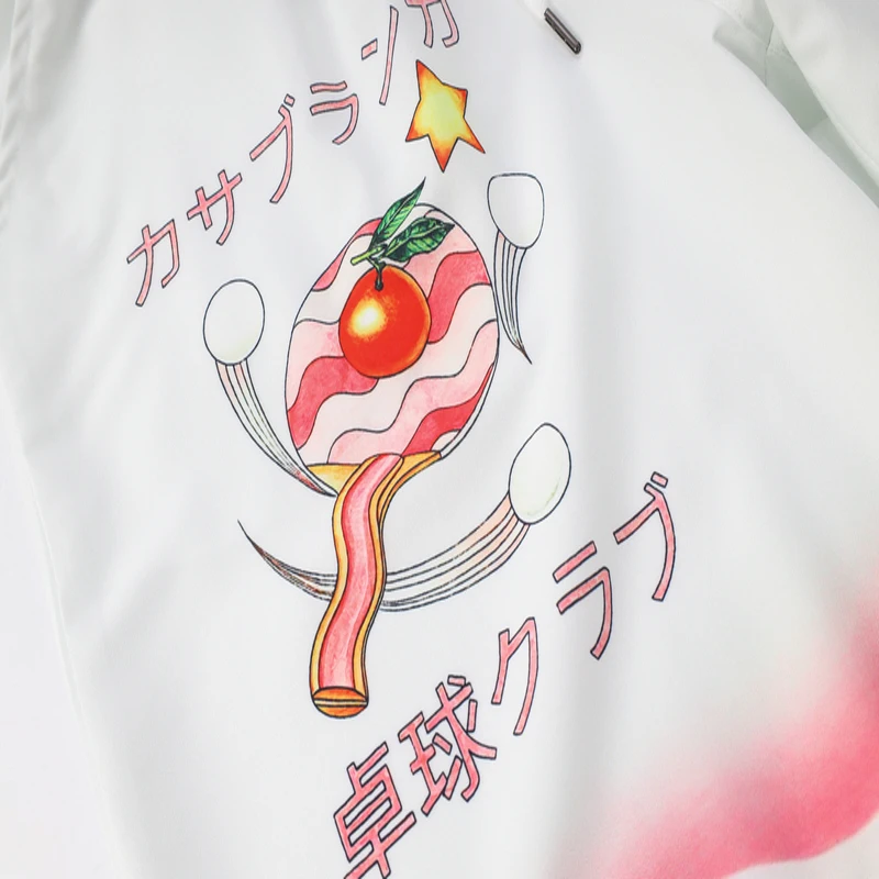 Colorful Wave Fruit Table Tennis Racket CASABLANCA Short Set Summer Men Women Hawaii Beach Tennis Club Suit