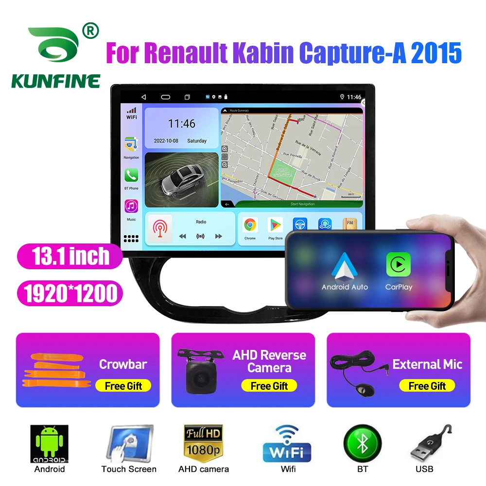 

13.1 inch Car Radio For Renault Kabin Capture-A 2015 Car DVD GPS Navigation Stereo Carplay 2 Din Central Multimedia Android Auto