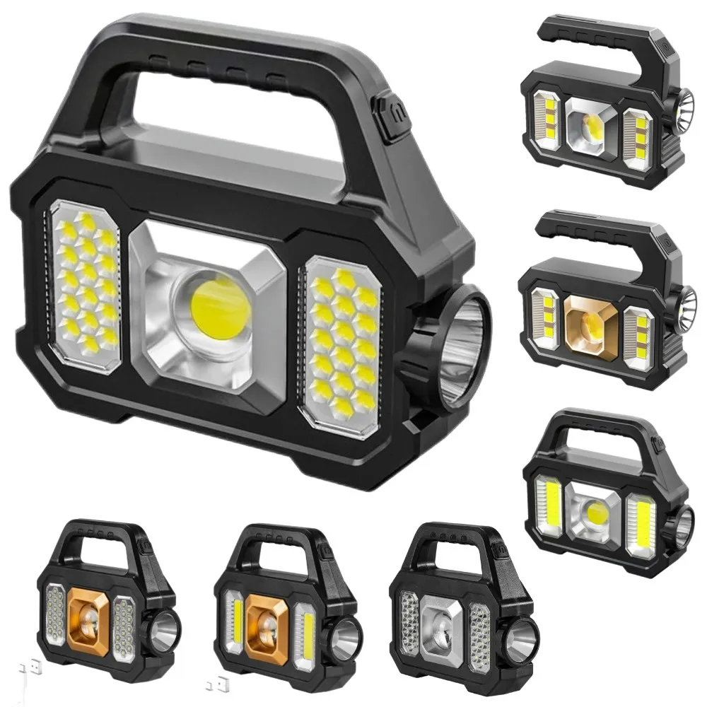 

Светодиодный фонарик для кемпинга, 6 передач, супер яркие рабочие фонари на солнечной батарее, ручные фонари на солнечной батарее с зарядкой...