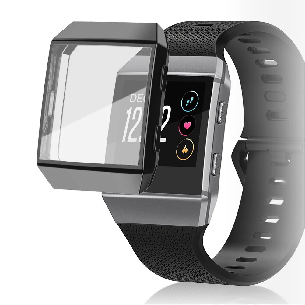 

Watch Protector Screen Case Ionic Cover Tpu Fitbit Frame Smartwatch Bumper Shell Verse Versa Full Resistant Scratch Transparent