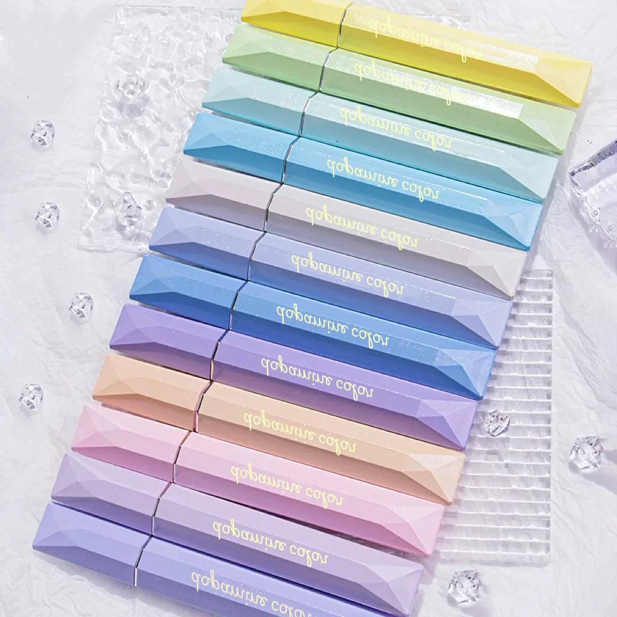 

Четырехсторонние маркеры, 12 штук, яркие цвета