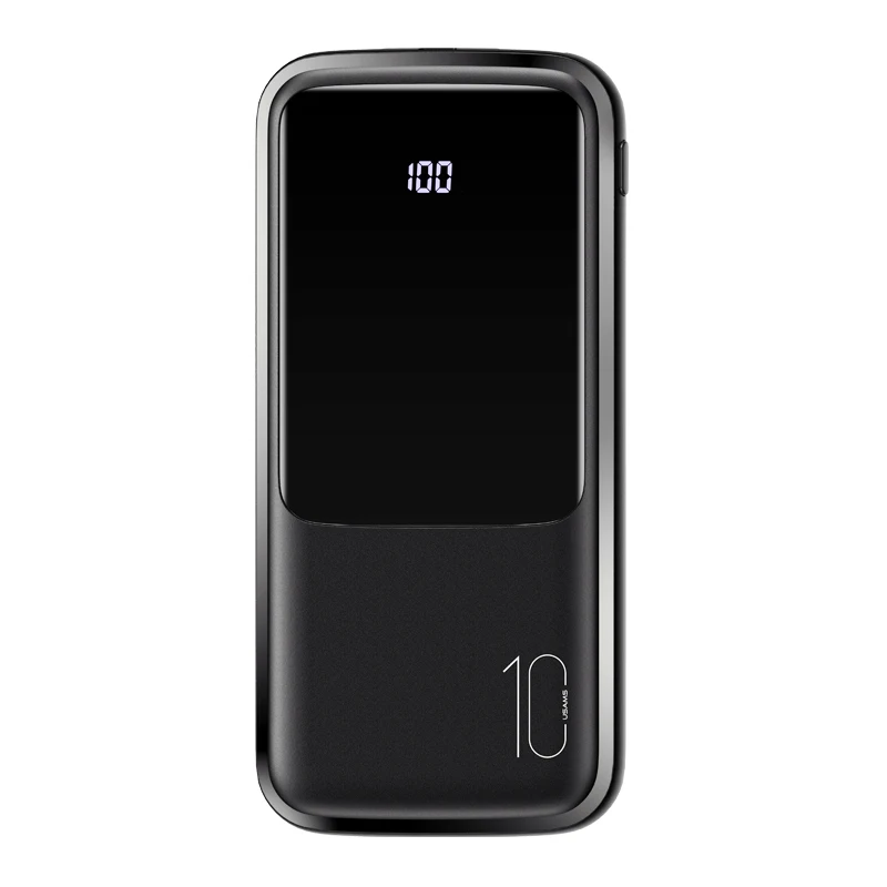

Новинка от USAMS, внешний аккумулятор с цифровым дисплеем, быстрая зарядка, 10000 мАч, внешний аккумулятор для мобильного телефона