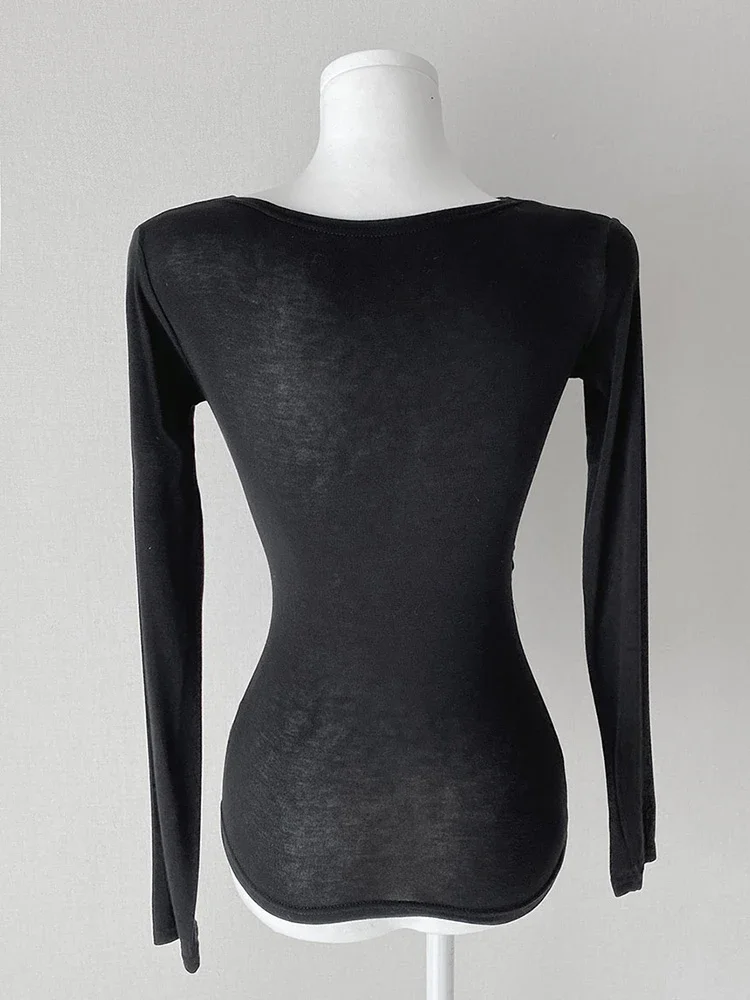 Женская одежда в корейском стиле весенне-осенняя сексуальная тонкая белая