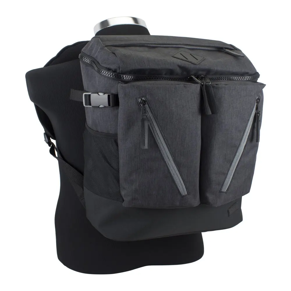 Dual Chambray  Backpack with Multiple Compartments