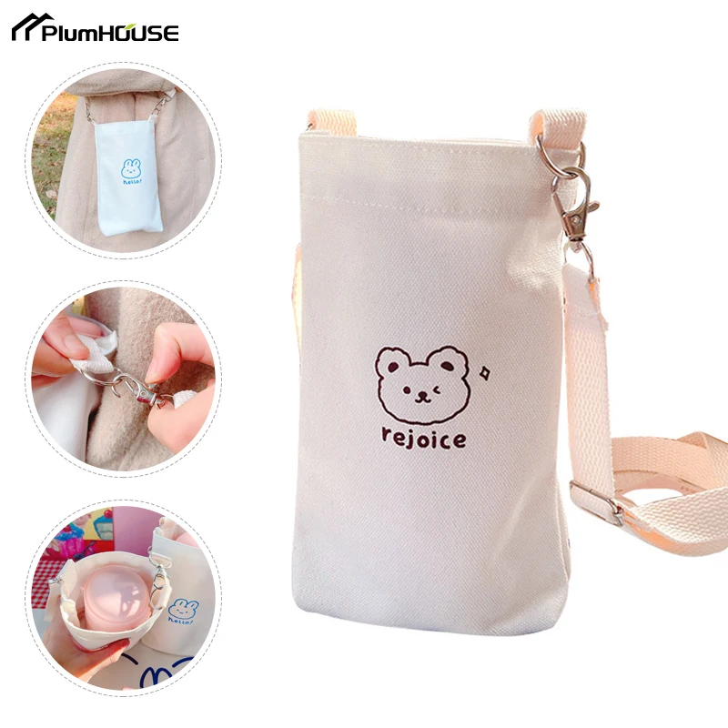 

Portable Sport Water Bottle Holder Carry Bag Coffee Cup Bottle Holder Adjustable Portable Canvas Mug Pouch Bottle Cover