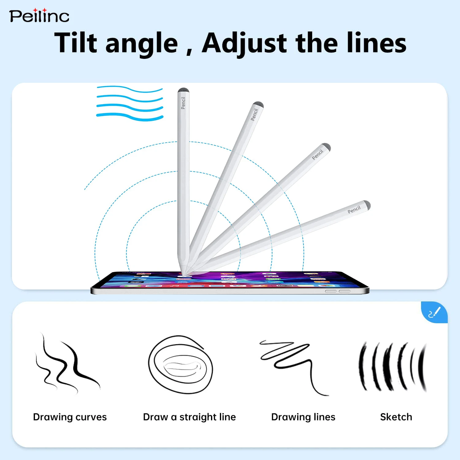 [Беспроводная зарядка] карандаш для iPad стилус угол наклона Apple Pro 11/12.9 Air 4rd/5th Mini 6th