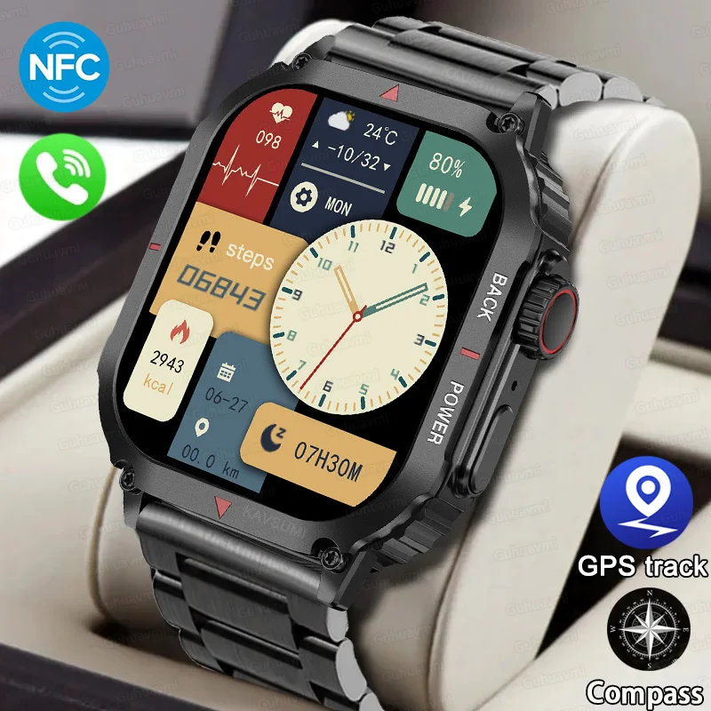 

2023 New Smartwatch 1.95 inch Full Screen Bluetooth Calling Heart Rate Sleep Monitor Sport Models Smart Watch For Men Women NFC