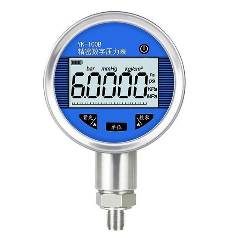

YK100B Vacuum High Resolution Accuracy Precision 0.1 Grade 0.2 Grade Pressure Gauge Digital with 5 Digits LCD Display