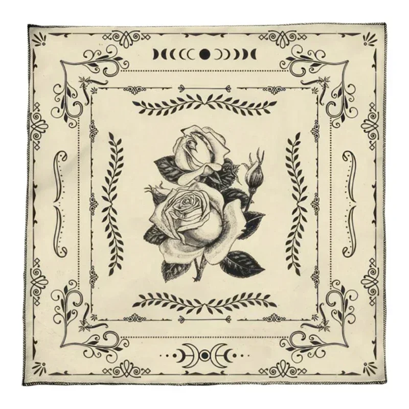 

Тканевая скатерть с изображением Луны/бабочки/цветов Таро и карт