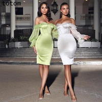 charming cropped prom dress off shoulder cocktail dress elegant puff sleeve party dress